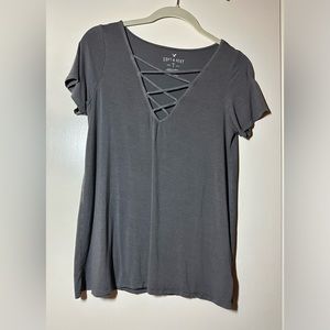 American Eagle Outfitters Soft & Sexy gray t-shirt in size small